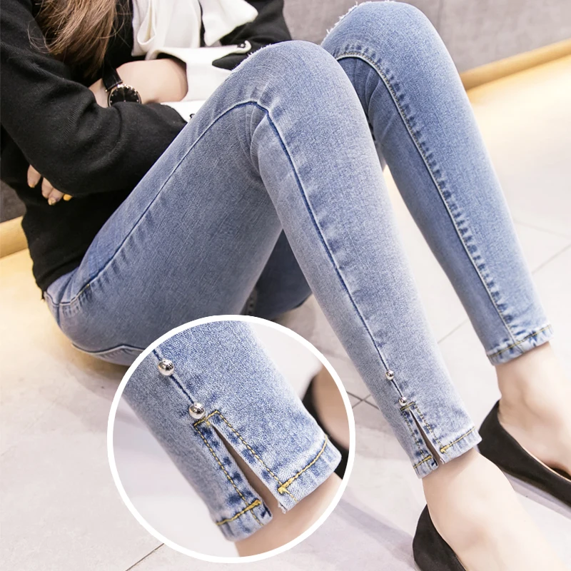 Джинсовые брюки для беременных женская одежда джинсовые хлопковые обтягивающие