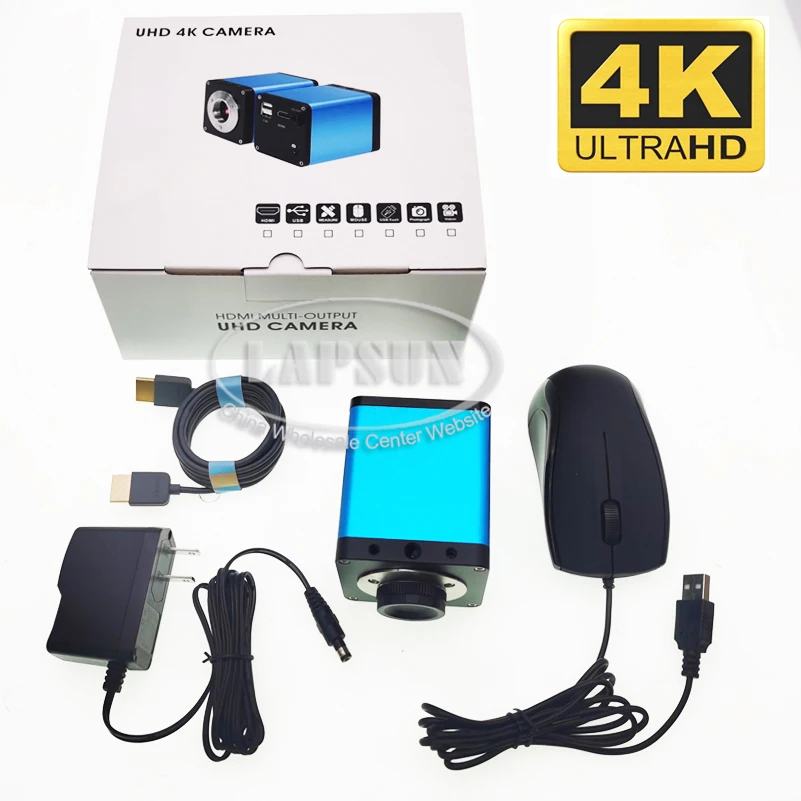 Промышленный лабораторный микроскоп Lapsun 2021 4K UHD HDMI камера с C-креплением