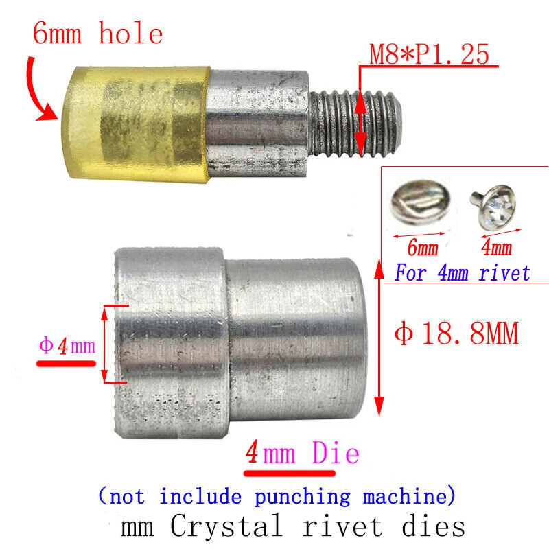 Заклепки из горного хрусталя заклепки с кристаллами 4 мм/7 мм инструменты для