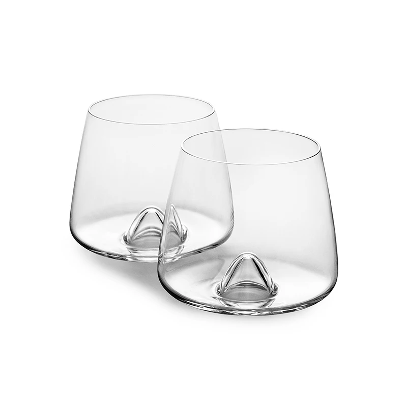 

Norman Copenhagen Top Eddy Design Cognac Brandy Snifters Liqueur Glass Swirl Protruding Bottom Whiskey Ice Cube Rock Cup Tumbler