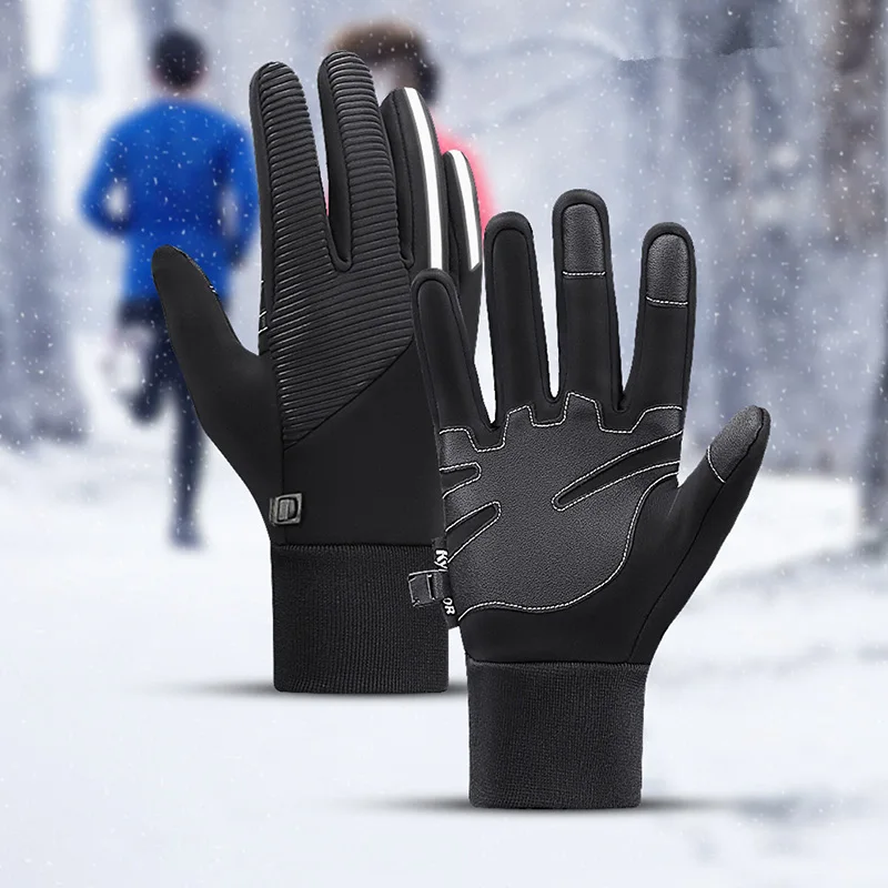 

Autumn Winter Men Women Gloves Touch Screen Riding MTB Bike Thermal Glove Outdoor Sport Bicycle Warm Windproof Breathable Gloves