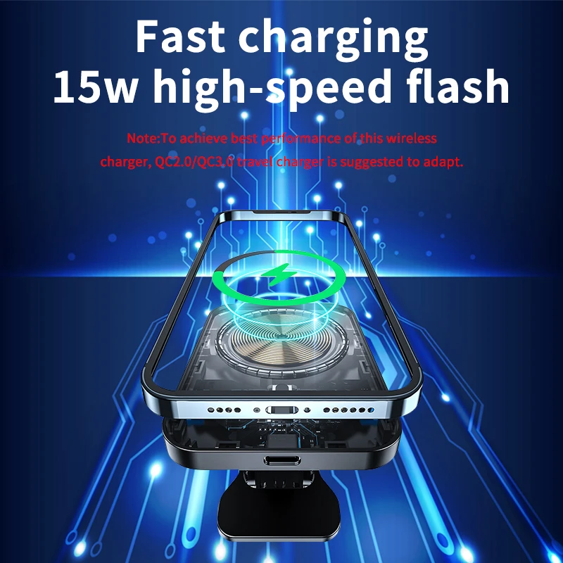 15w magnetic wireless car charger for iphone 12 13 car wireless charger air vent stand fast charging phone holder for iphone 12 free global shipping
