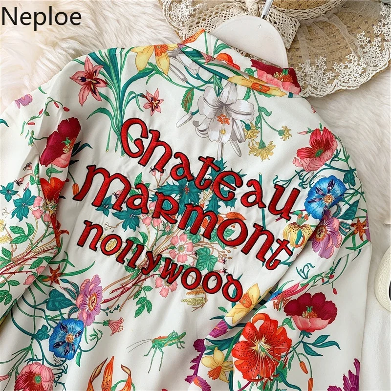 Бейсбольная форма с вышивкой Neploe, Женская осенне-зимняя Модная тонкая куртка с принтом, женская Свободная куртка Chaqueta Mujer 46333