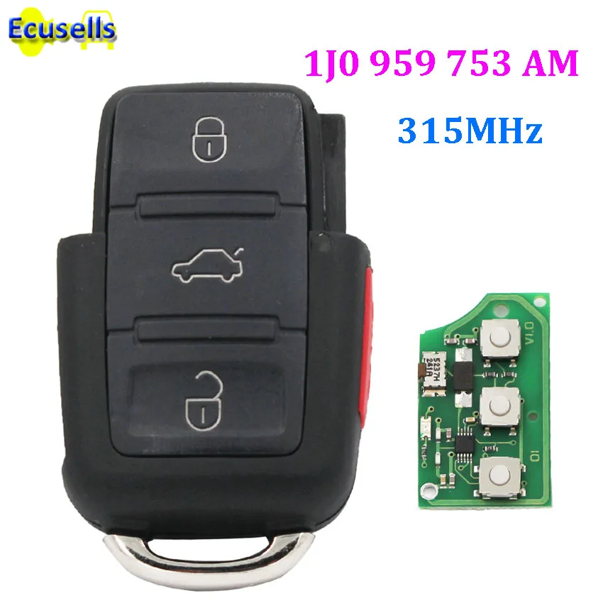 1J0 959 753 AM пульт дистанционного управления брелок передатчик для volkswagen VW GOLF BEETLE PASSAT