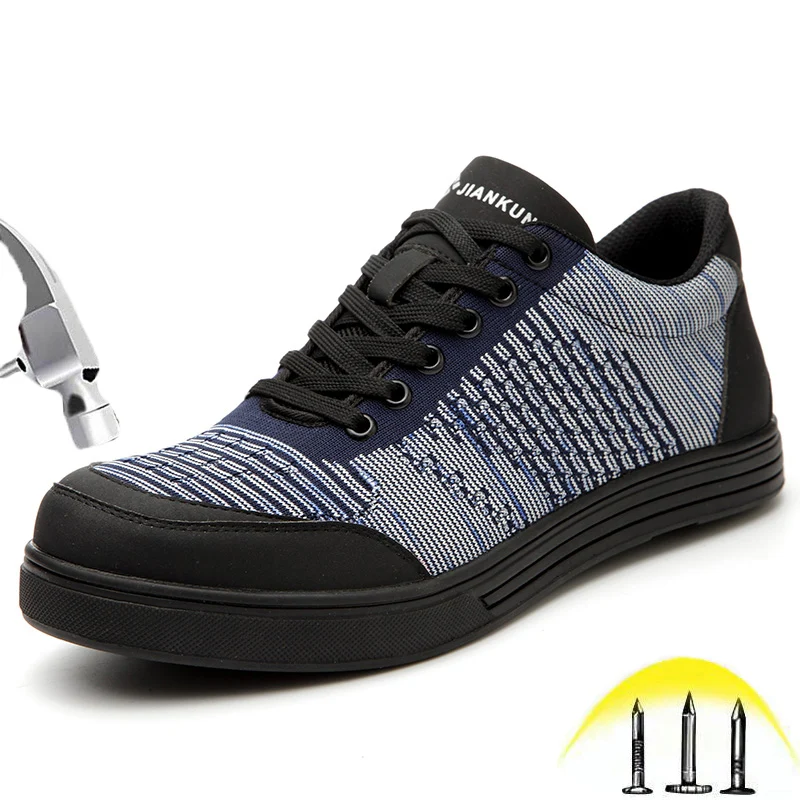 

Steel toe Work Shoes 2019 New Fashion Men and Women Anti-smashing Puncture Proof Insulation Industrial Construction Safety Shoes