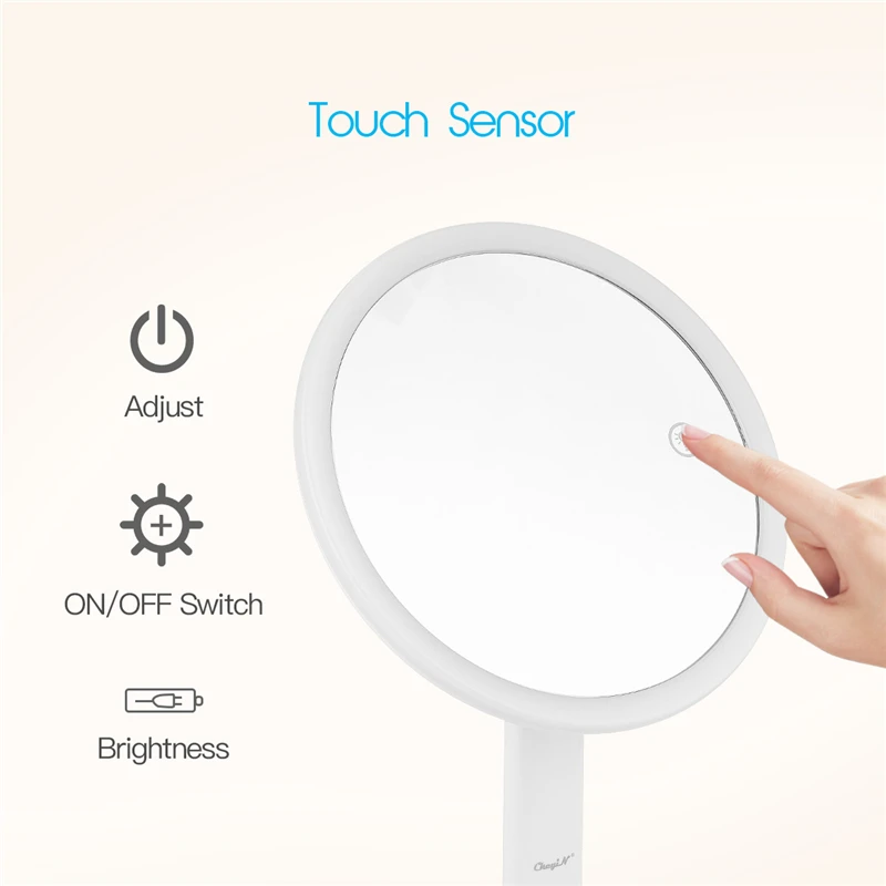Двухстороннее зеркало для макияжа увеличение 1x/7x сенсорный экран настольная
