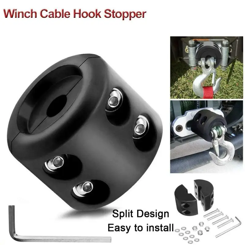 

Universal Winch Cable Hook Stopper Rubber Rope Line Saver For ATV UTV Exterior Parts Vehicle Auto Replacement Parts