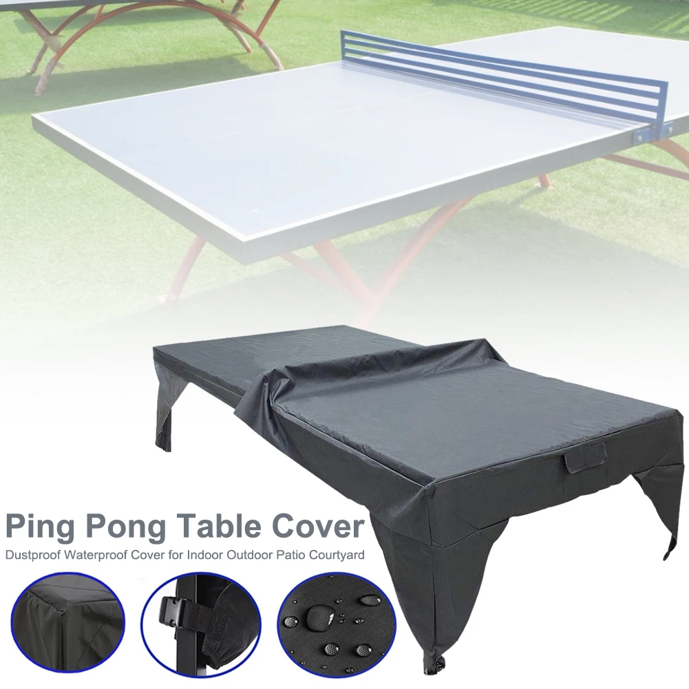 

For Ping Pong Table Outdoor Indoor Dust Covers Protector Heavy Duty Waterproof UV Resistant Tennis PingPong Table pleasant