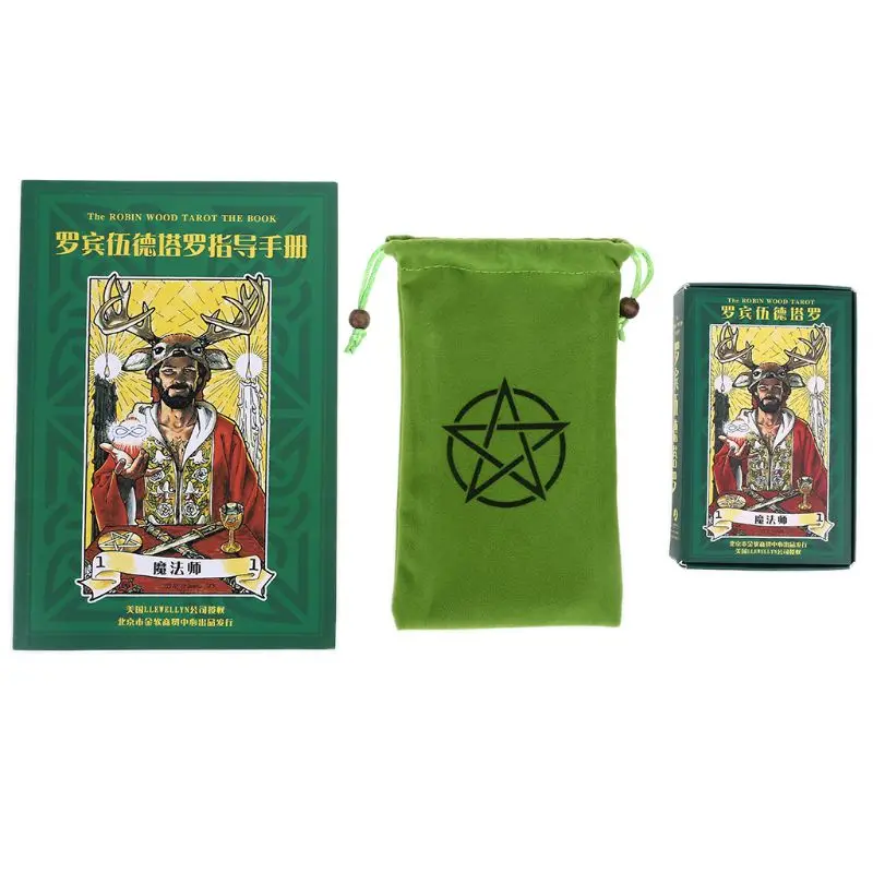 

The Robin Wood Tarot 78 Cards Deck Party Board Game with Cards Bag and Guidebook XXUF