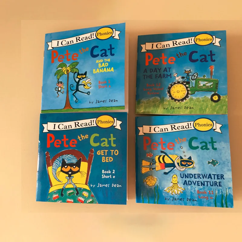 12 книг 13x13 см детские книжки с изображением кошек и английских | Канцтовары для