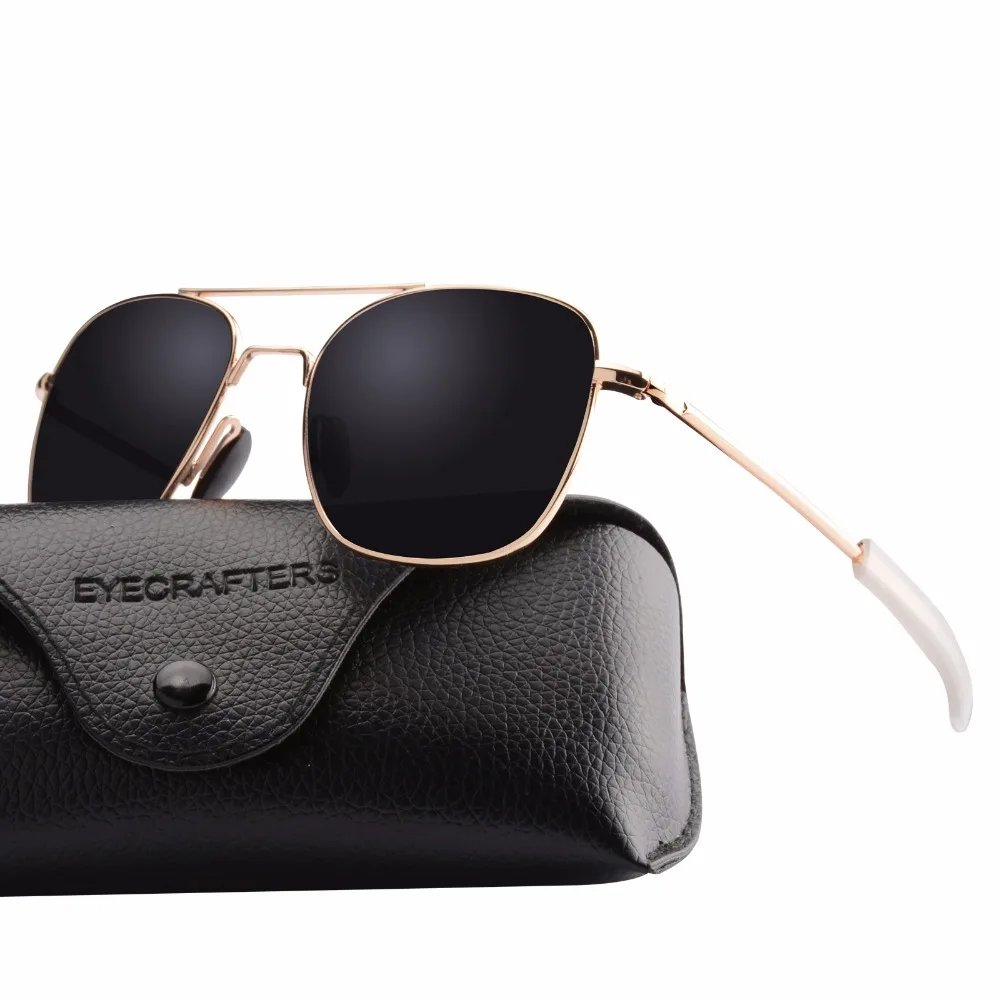 Мужские Солнцезащитные очки авиаторы в стиле милитари зеркальные для вождения