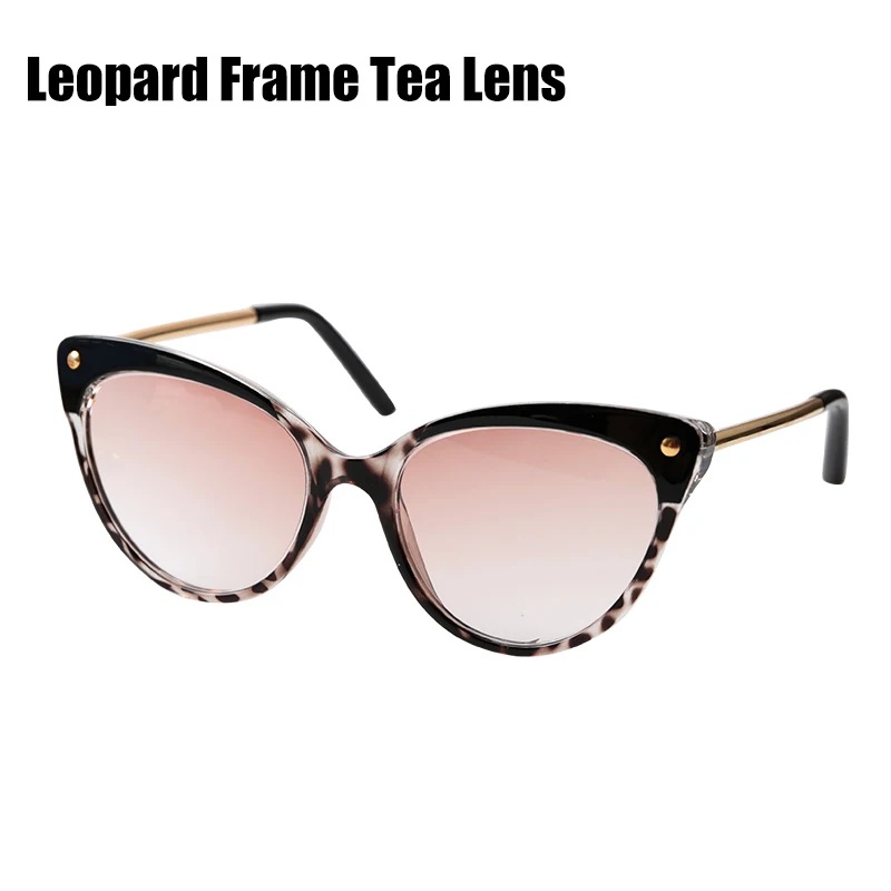 Leo w Tea Len SOOLALA TR90 кошачий глаз очки для чтения с анти-голубым светом женские полуоправы пресбиопические очки для чтения защита компьютера - Цвет оправы: Leo w Tea Len