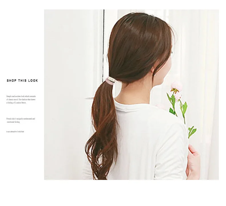 

Women Hair Ties Elastic Rubber Bands Girl Solid Fabric Korean Scrunchies Head Accessories Handmade Wholesale