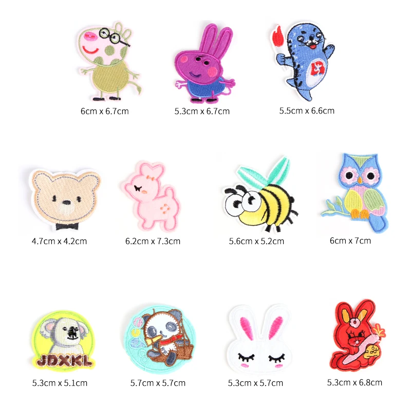 Мультяшные вышитые нашивки свинья Сова коала пчела для одежды Сделай Сам