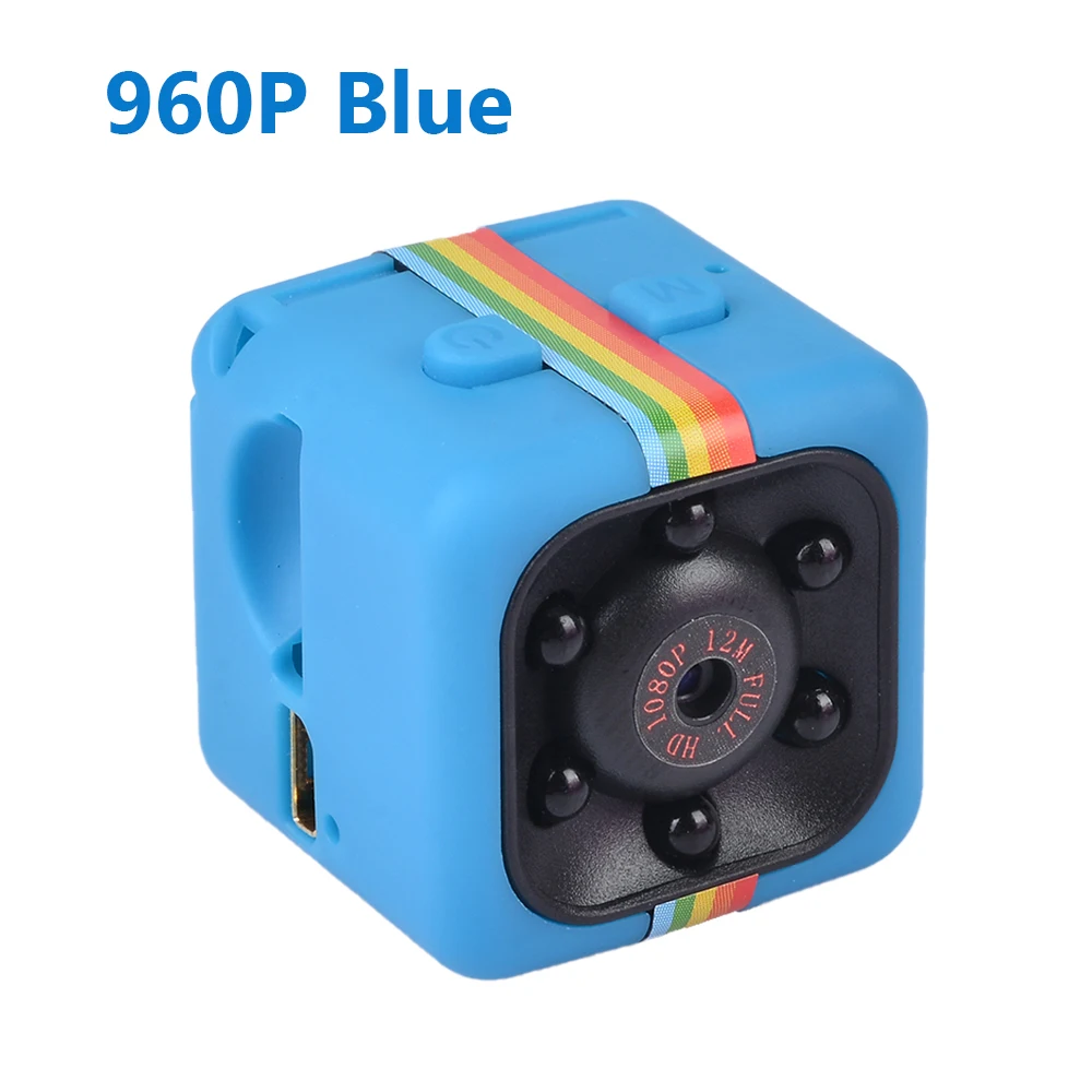 Blue 960P Мини-камера HD 1080P с датчиком ночного видения, видеокамера, движения, DVR, микро камера, Спортивная DV видео, маленькая камера для улицы - Цвет: Blue 960P