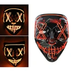 Cosmask Хэллоуин СВЕТОДИОДНАЯ разноцветная маска для вечеринок маскарадные маски неоновая маска свет светится в темноте ужасная маска светящаяся маска