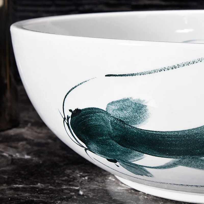 Китайское украшение керамическая живопись художественная раковина для ванной