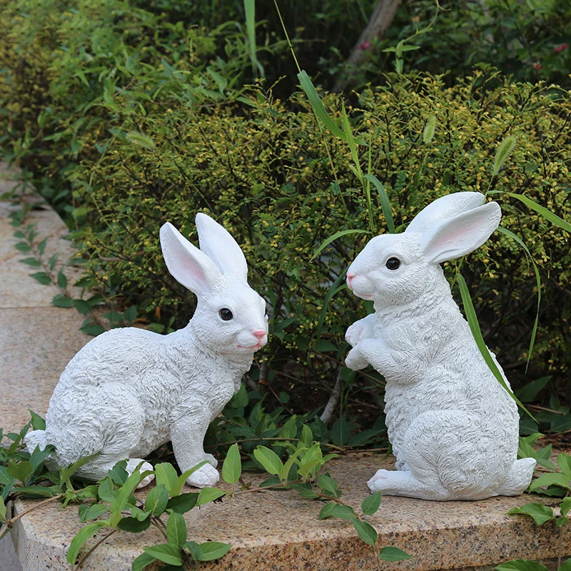 

Garden home Decoration accessories Outdoor Kindergarten Ornaments Crafts Sculpture Simulation Animal Rabbit