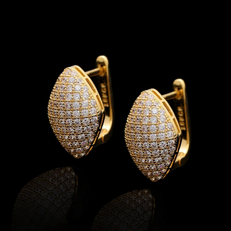 Стразы циркон Кристальные серьги 30 стилей круглые кольца для женщин и мужчин