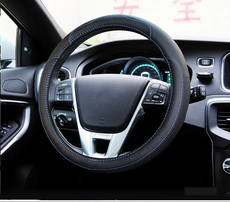 Кожаный чехол рулевого колеса автомобиля чехол для Volvo S60 XC60 XC90 S80 V70 V40 S40 V50 V60 XC70 авто аксессуары для стайлинга автомобилей