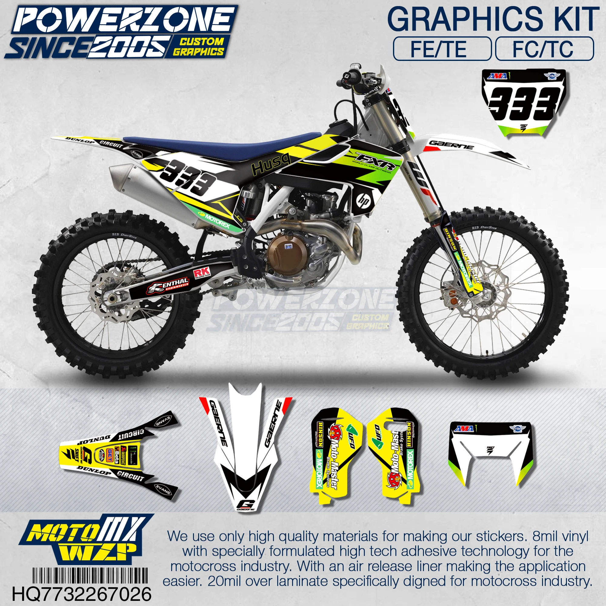 Графика команды на заказ Фоны наклейки пользовательские комплект для Husqvarna 2016-18 TC