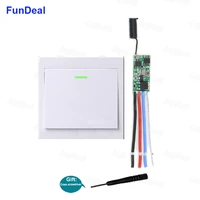 433 mhz wireless micro remote control switch dc 5v 12v rf relay smart home led light strip mini receiver wall panel transmitter