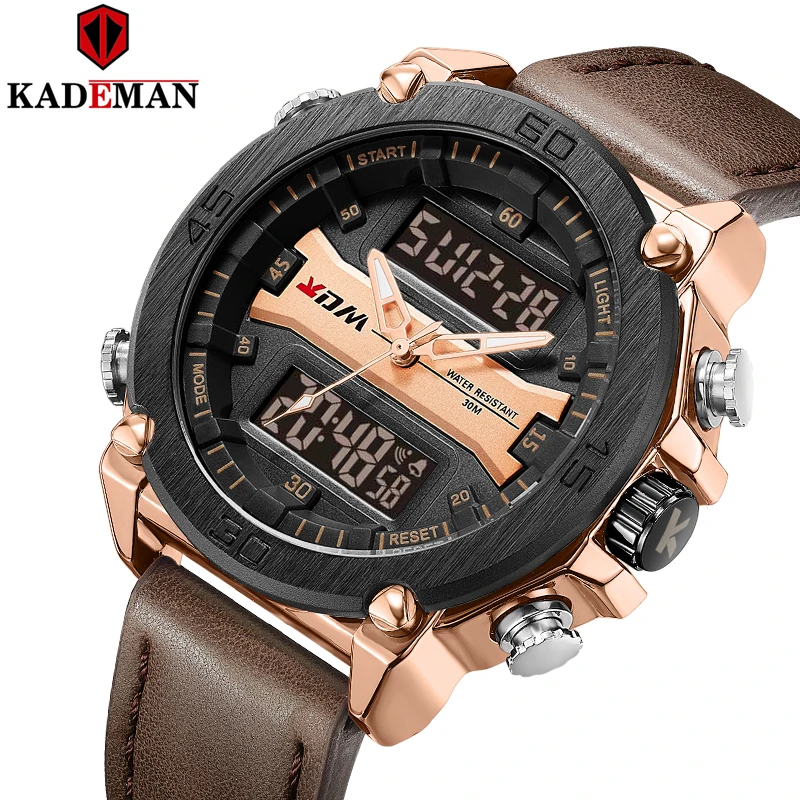 2019 новые часы Мужские люксовый бренд KDM полностью Стальные кварцевые
