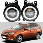 Автомобильный светодиодный светильник в виде ангельских глаз DRL для Mitsubishi Outlander III 3 GG_W GF_W ZJ 2013 2014 2015-2018 светодиодные противотуманные фары светильник с объективом габаритные огни светильник