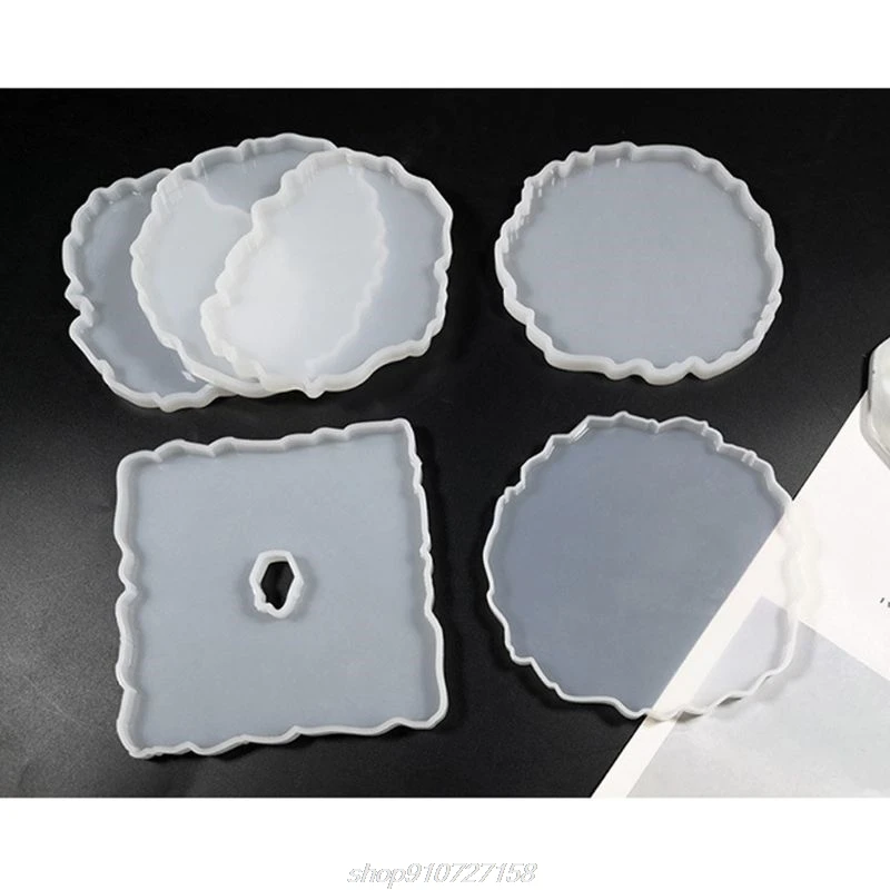 

11Pcs Irregular Round Wave Shape Silicone Geode Coaster Resin Molds for DIY Making Resin Coaster Molds Art Craft D01 20 Dropship