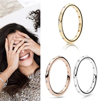 hot 925 sterling silver disc ring elegant shine zircon original womens pan ring wedding party gift fashion charm jewelry