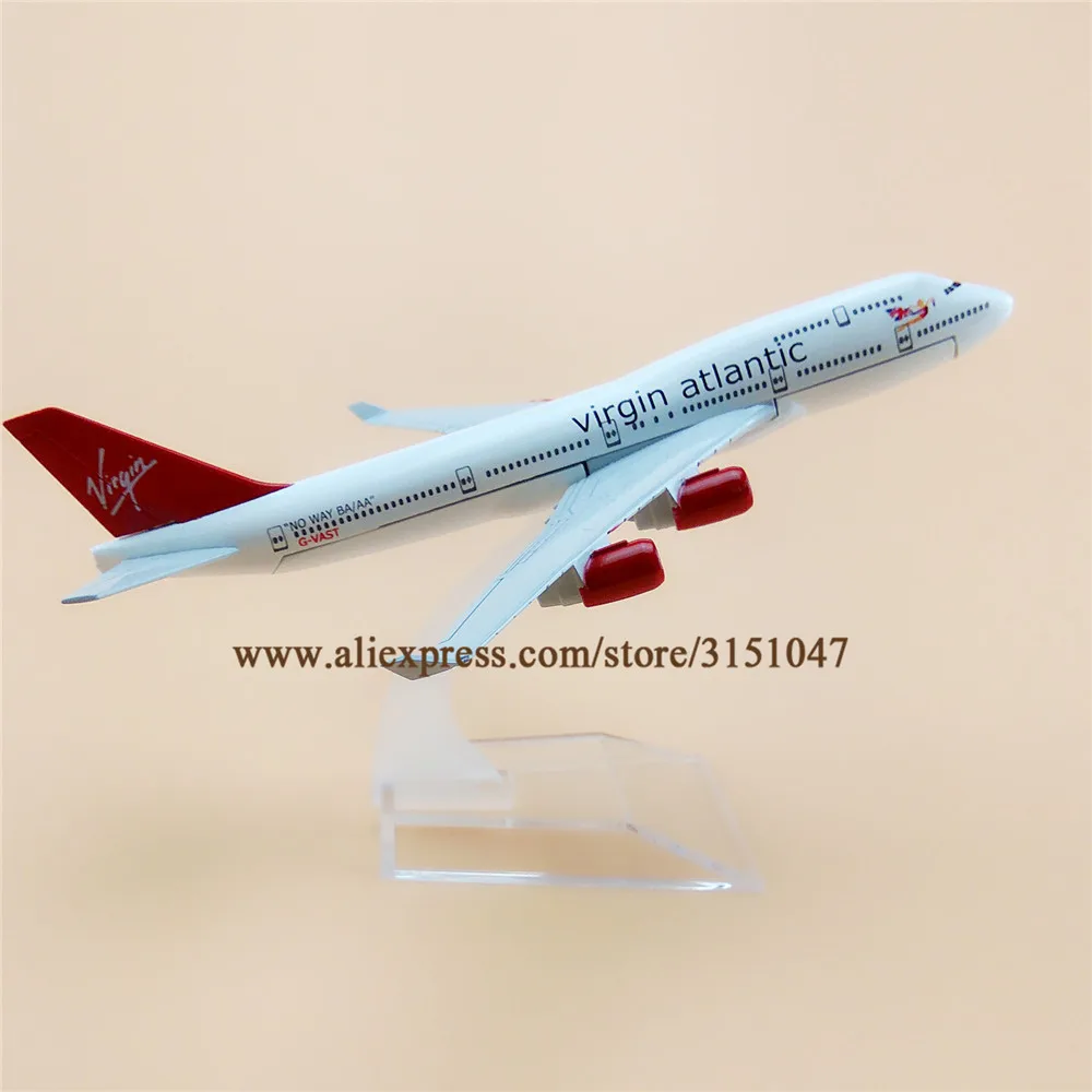 Модель самолета Air British Virgin Atlantic Airlines модель Боинг 747 B747 металлическая из сплава 16