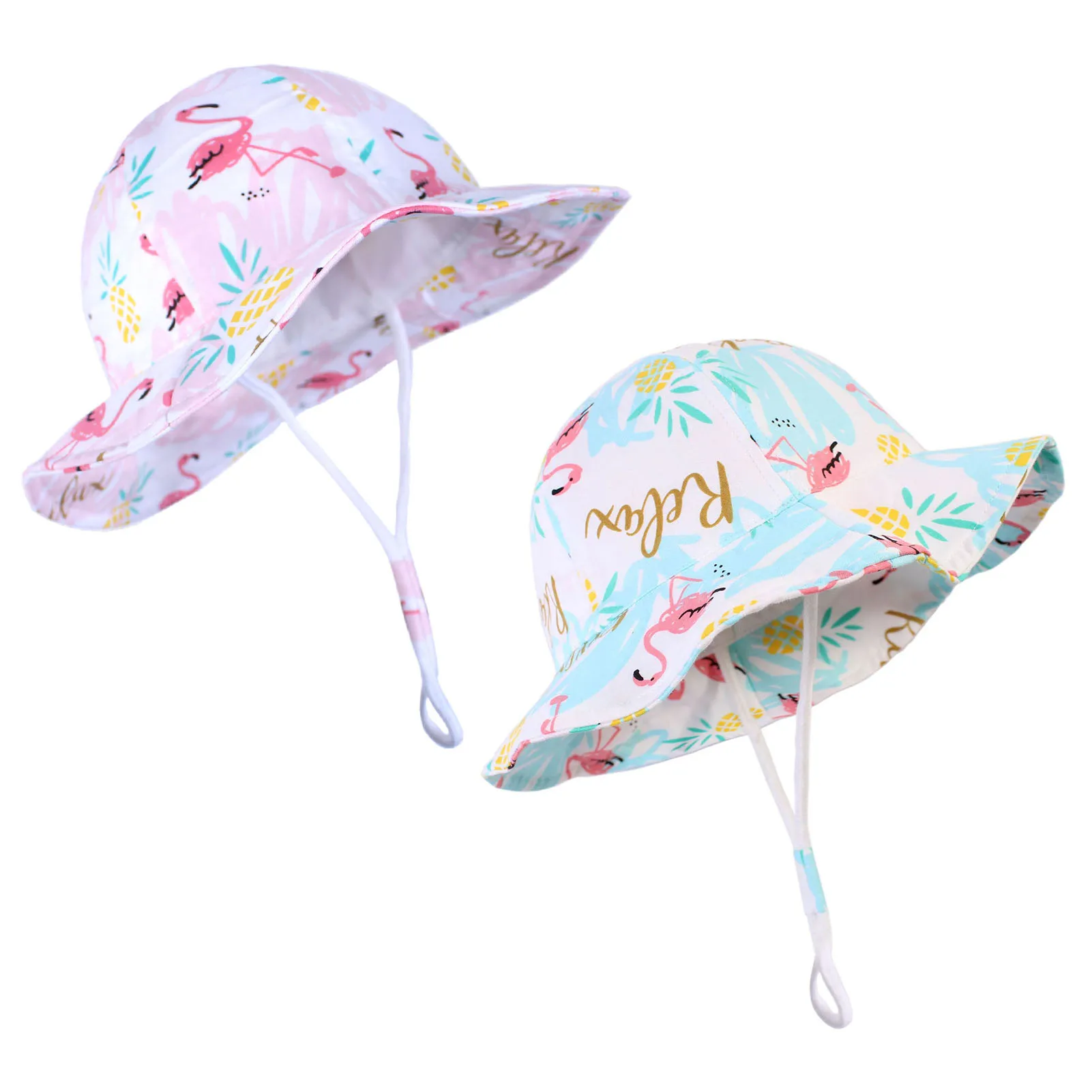 

2021 New Spring/summer Children's Fisherman Hat Cotton Printed Baby Hat Sunshade Dome Sun Hat Protect Eyes From Sunlight