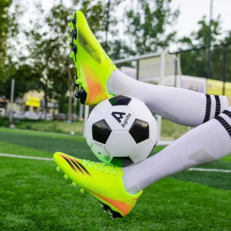 Мужские сверхлегкие амортизирующие футбольные ботинки с шипами износостойкие