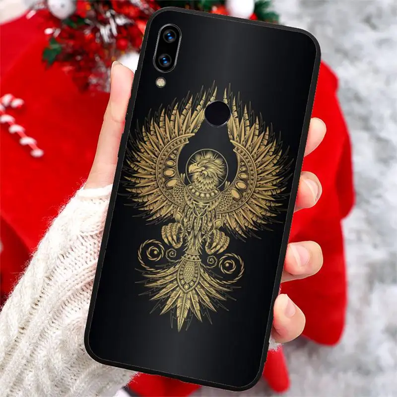 

Phoenix flame Animal art Divine bird Phone Case For Xiaomi Redmi note 7 8 9 t k30 max3 9 s 10 pro lite