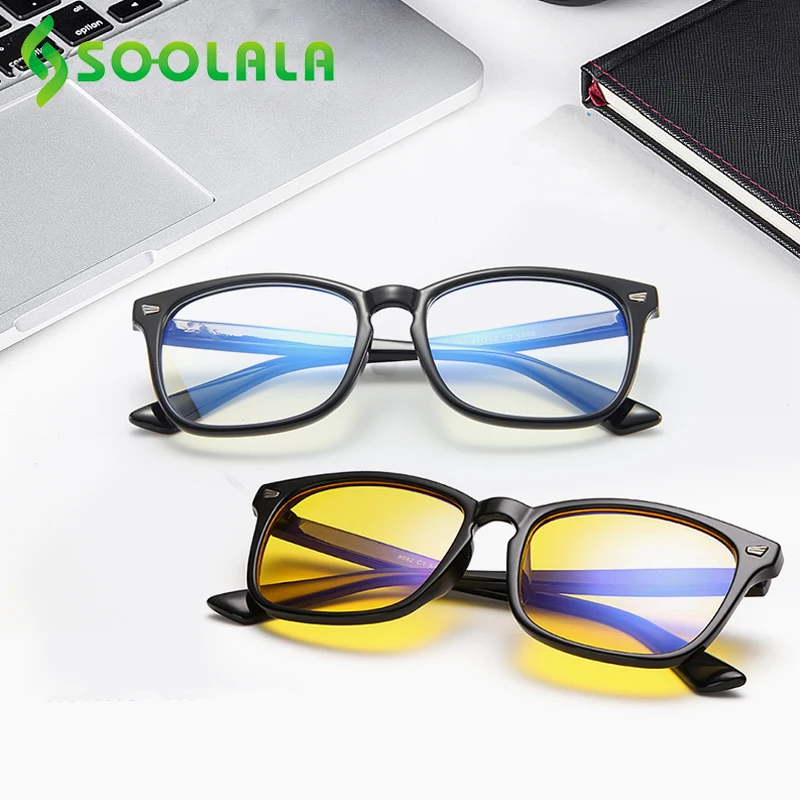 

SOOLALA Anti Blue Light Glasses Women Men Blue Filter Bluelight Blocking Protection Gaming Computer Glasses Optical Eyeglasses