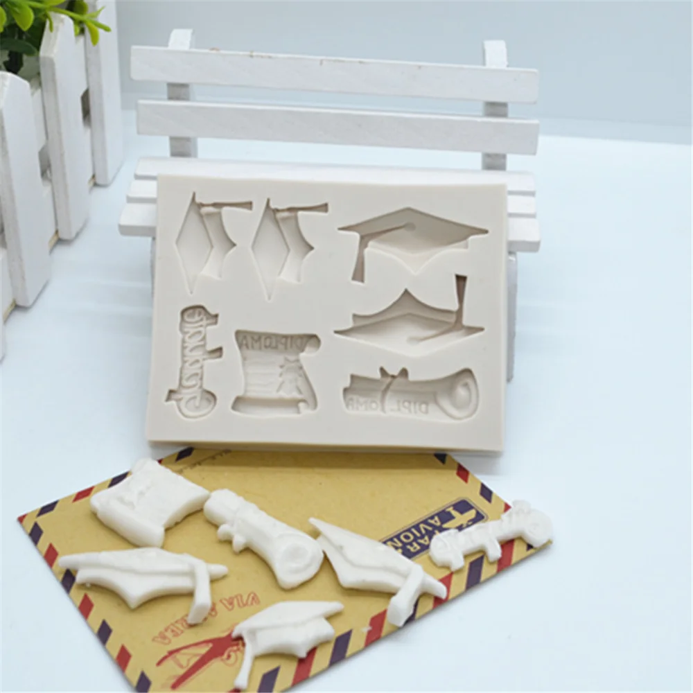 Luyou 1pc Градуировочная Шляпа Силиконовые Формы для Торта Фондана Смолы Молд Декорирования Дня Рождения Инструменты Для Кухни Выпечки Аксессуары.