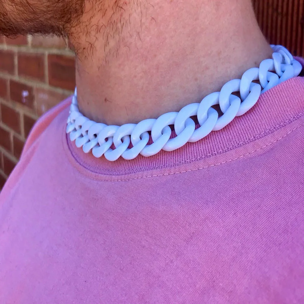 Женское акриловое ожерелье с цепочкой простое до ключиц в богемном этническом