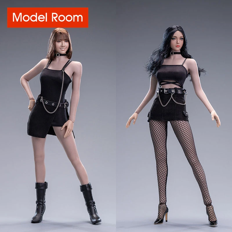 

3STOYS 3S006 1/6 Cool Girl Full Set Skirt Dress Clothes Model Fit 12'' TBL S12D Suntan Big Bust Action Figure Body In Stock