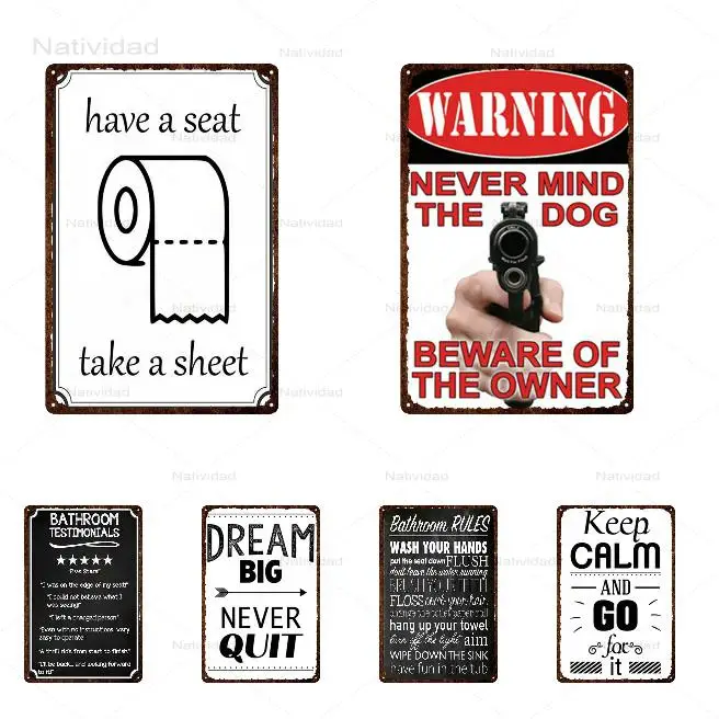 Жестяная вывеска в стиле ретро с рисунком из утюга мечта о больших никогда не