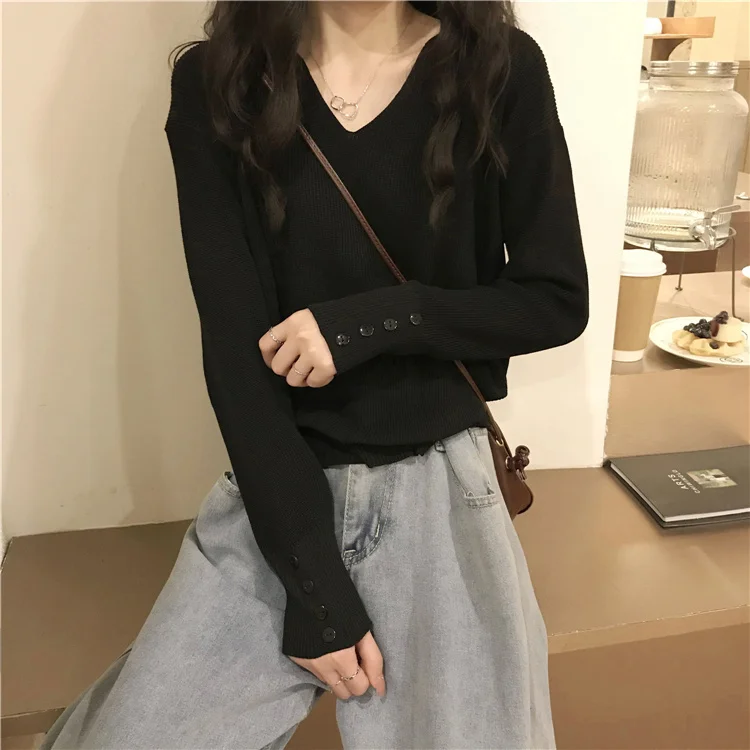 

Real Price Real Shot Early Autumn Sweater 2021 New V-neck Dozen