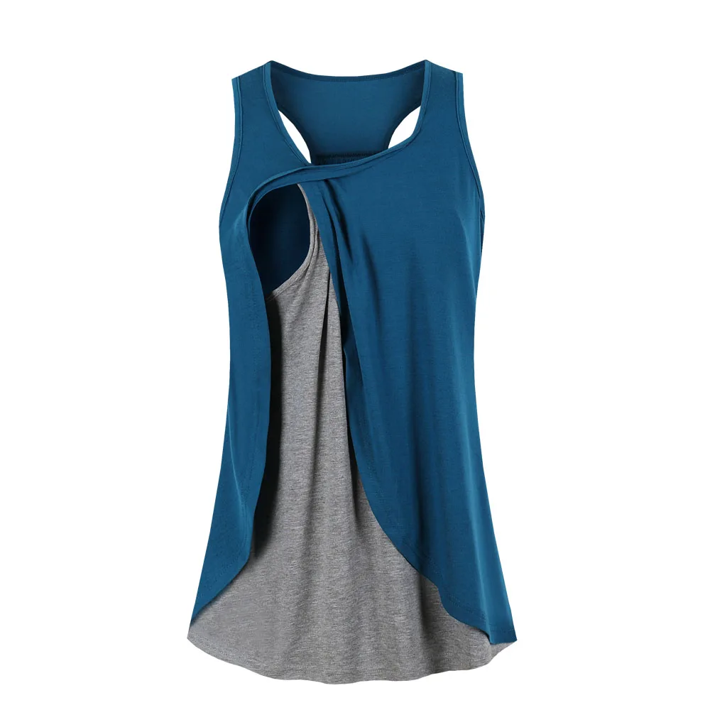 

PatPat Casual Colorblock Nursing Tank