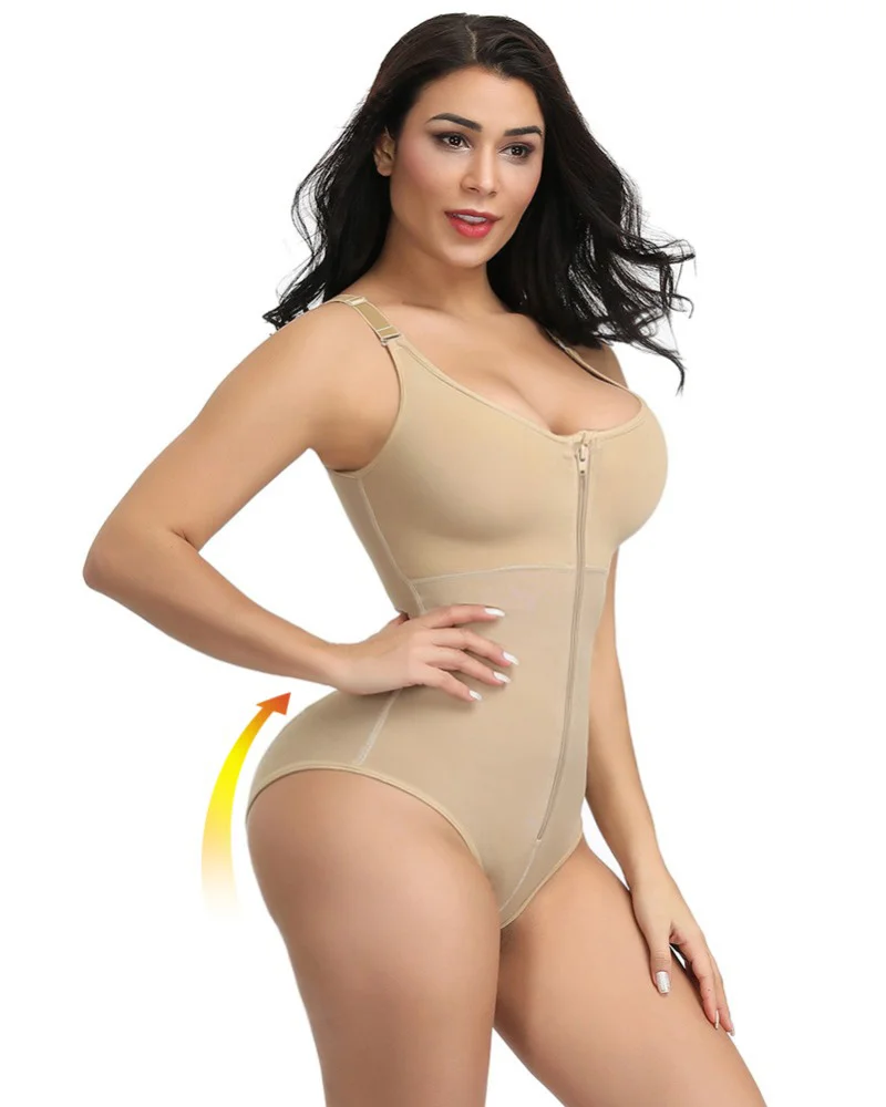 

Binder Transexual Women Slimming Bodysuits Tummy Control Losing Weight Fajas Body Shaper Skims with Zipper BBL Post Op Surgery