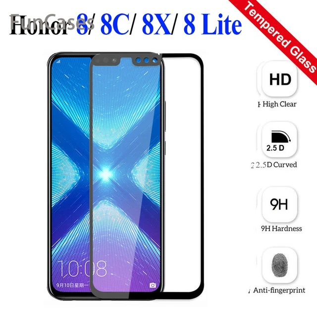 Закаленное 3d-стекло для huawei honor 8x8S 8A pro honer hono 8c 8 x Lite защитная пленка экрана huavei x8 c8