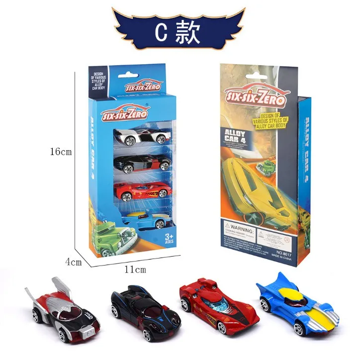 Новые 4 упаковки мини гоночная модель игрушки детские игрушки сплав раздвижной карман маленький спортивный автомобиль