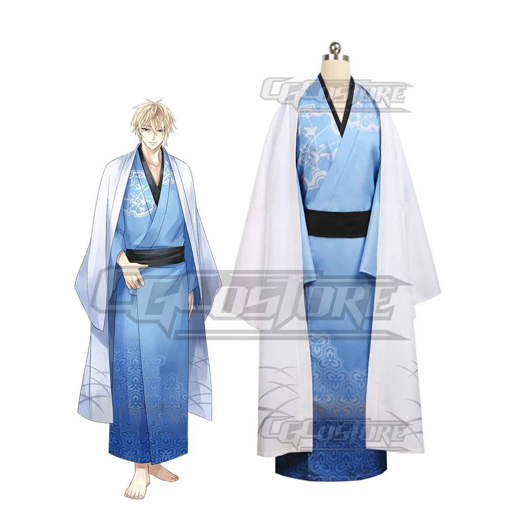 

Ikemen sengoku Uesugi Kenshin Cosplay Costume Anime Uniform Kimono Dresses Christmas Halloween Free shipping CG404