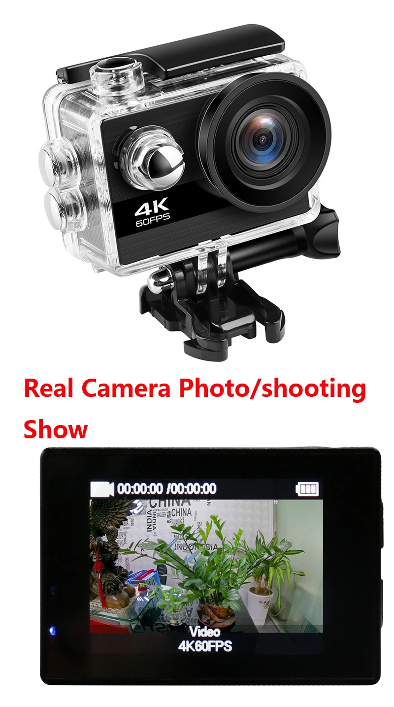 AT-Q40C Экшн-камера Ultra HD 4 K/30fps, Спортивная камера 24 МП, WiFi камера, водонепроницаемая камера на шлем, камера для записи видео, s Sport DV