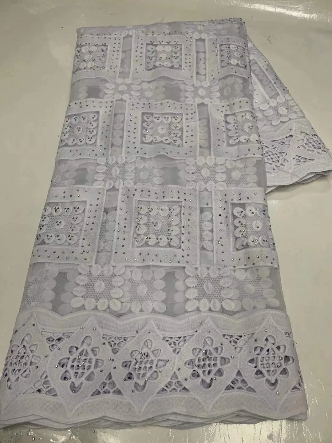 

2021 African Best Quality Gold Line Water Soluble Guipure Cord Lace Fabrics Materials With Stones 5Yards Sewing For Lady Dress