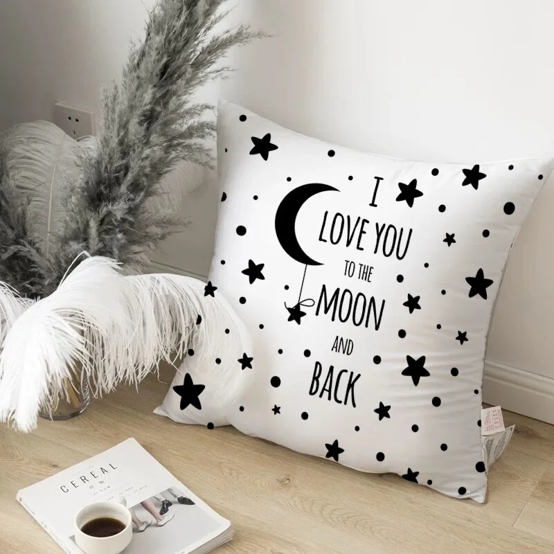 

45x45cm INS Haze Blue Cushion Cover Nordic Geometric Polyester Throw Pillowcases Car Office Sofa Bed Home Decorative Pillow Case