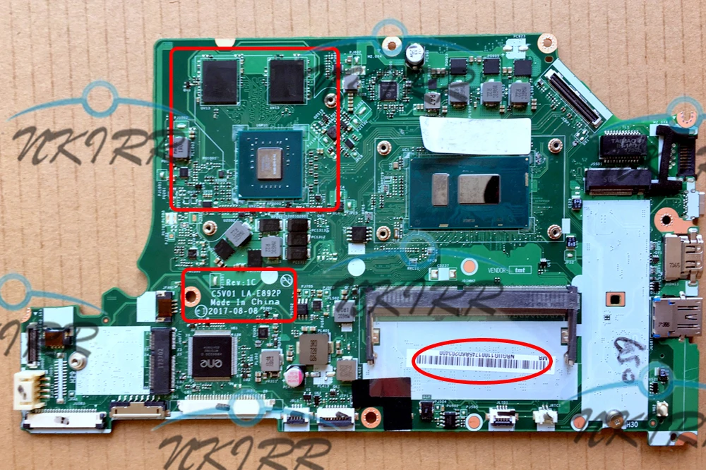 

C5V01 LA-E892P NBQPC11003 NB.QPC11.003 I5-7200U 940MX 2GB Материнская плата для Acer A515-51G AN515-31 N17C4