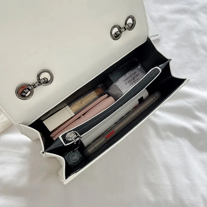 

New Casual Chain Crossbody Bags For Women Fashion Simple Shoulder Bag Ladies Designer endi Handbags PU Leather Messenger Bags